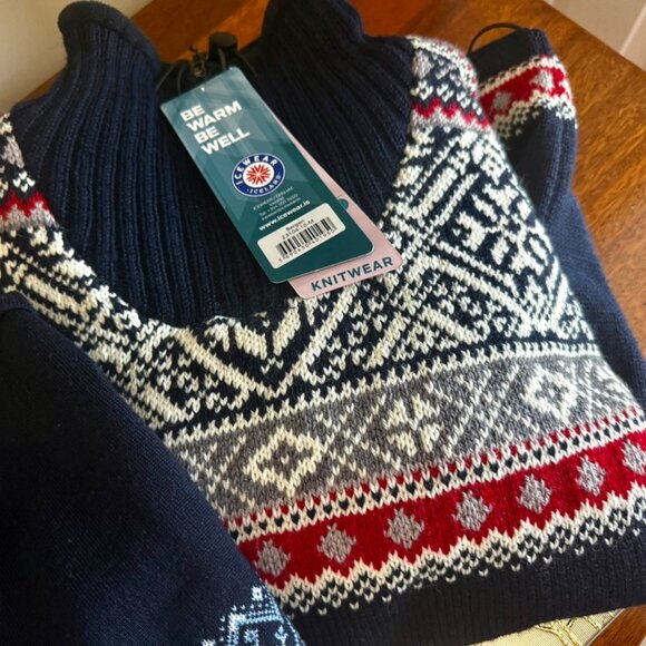 ICEWEAR NEWLined 100% Worsted Icelandic Wool Bergen Nordic Sweater, Med. RT $293 - Picture 4 of 10
